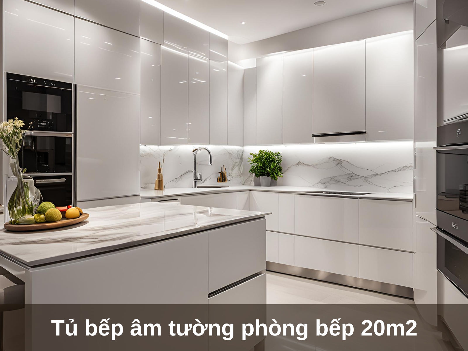 Thiet ke phong bep 20m2 phong cach hien dai