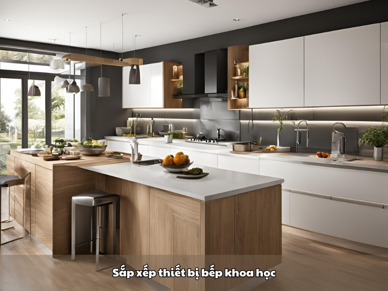 sap xep thiet bi bep khoa hoc