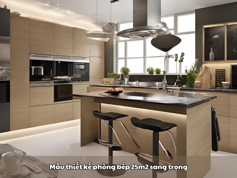 cac mau thiet ke phong bep 25m2 an tuong nhat