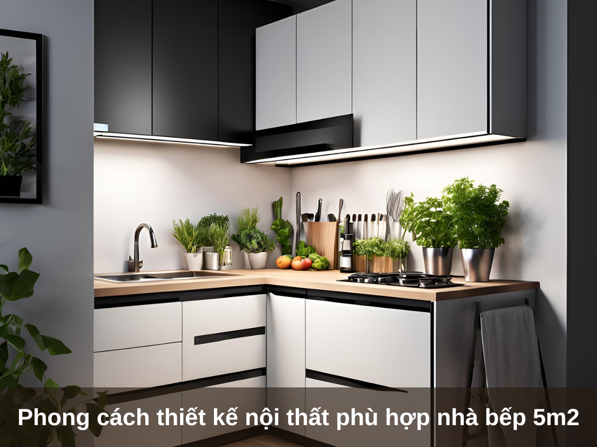 phong cach thiet ke noi that phu hop nha bep 5m2