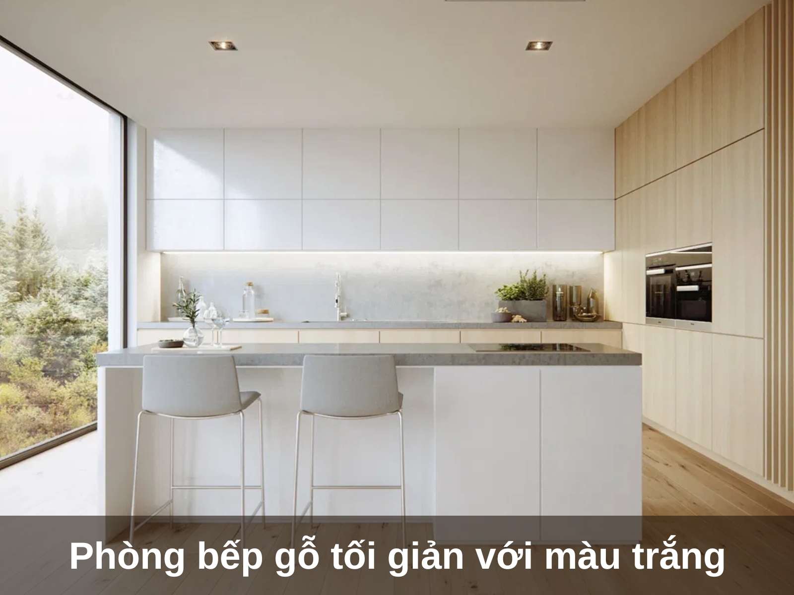 Nhung mau thiet ke noi that phong bep tren tang lung dep mat an tuong
