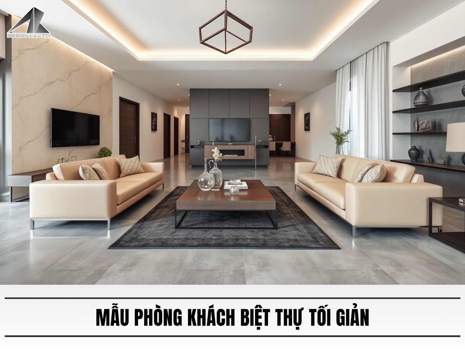Mau thiet ke phong khach biet thu toi gian