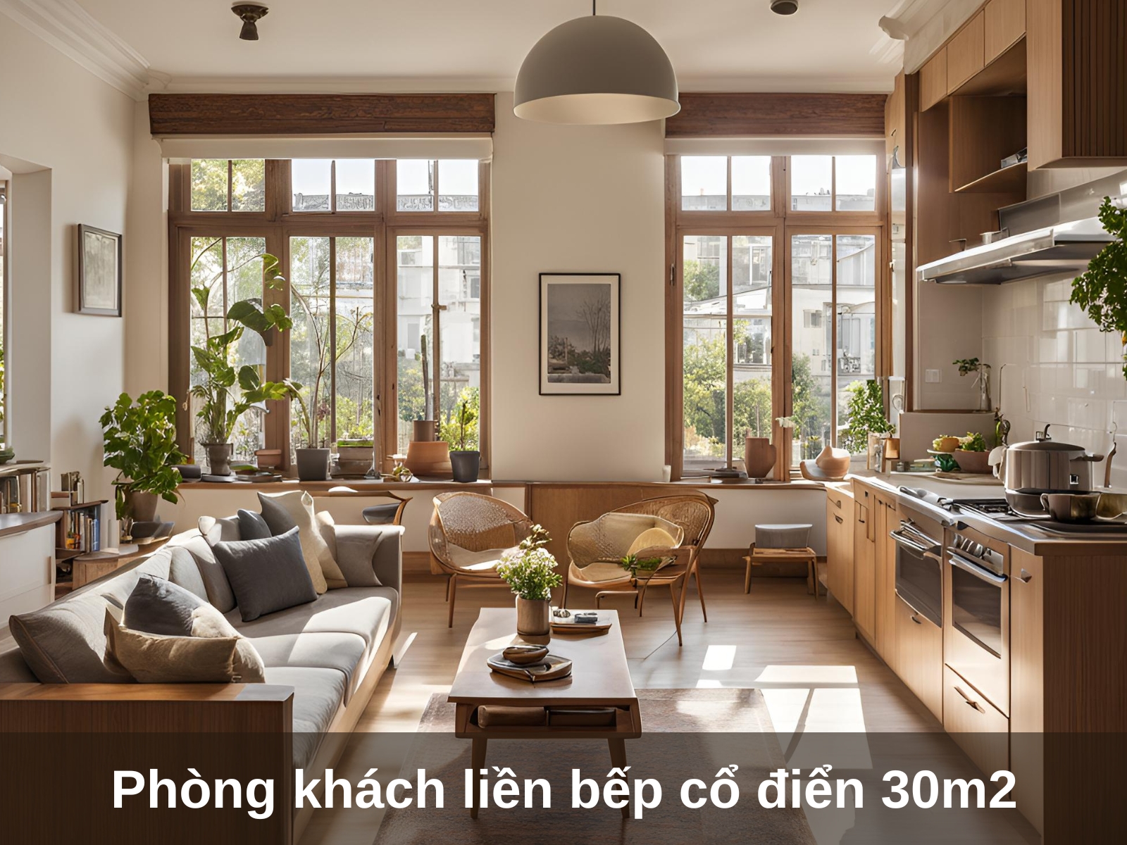 10 y tuong thiet ke phong khach lien bep 30m2 an tuong nhat nam 2024