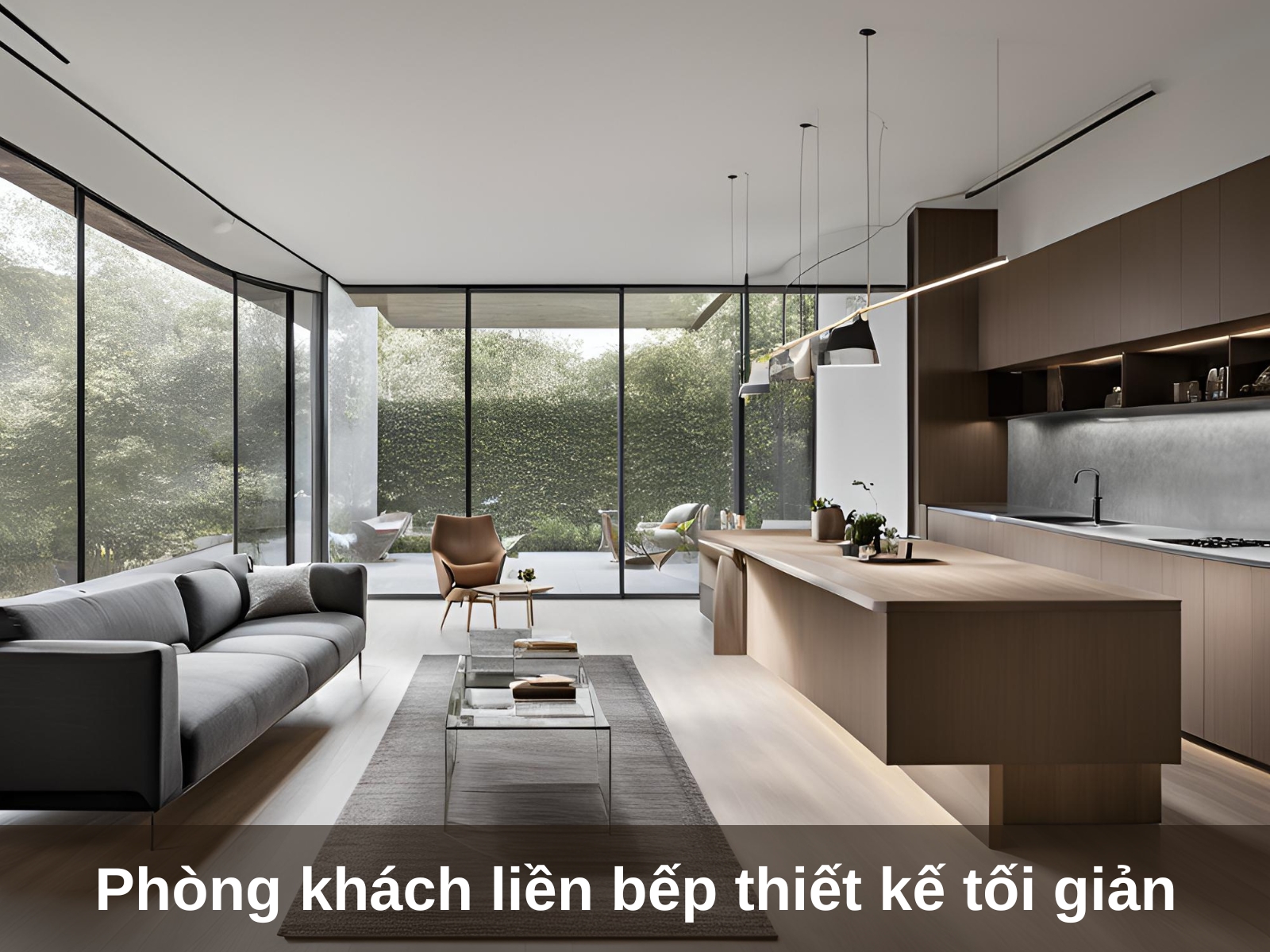 10 mau phong khach lien bep nha ong hien dai sang trong tien nghi