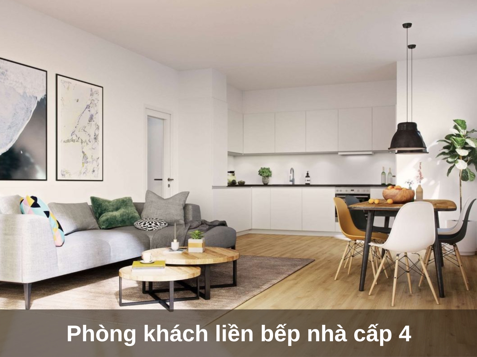 10 mau phong khach lien bep nha ong hien dai sang trong tien nghi