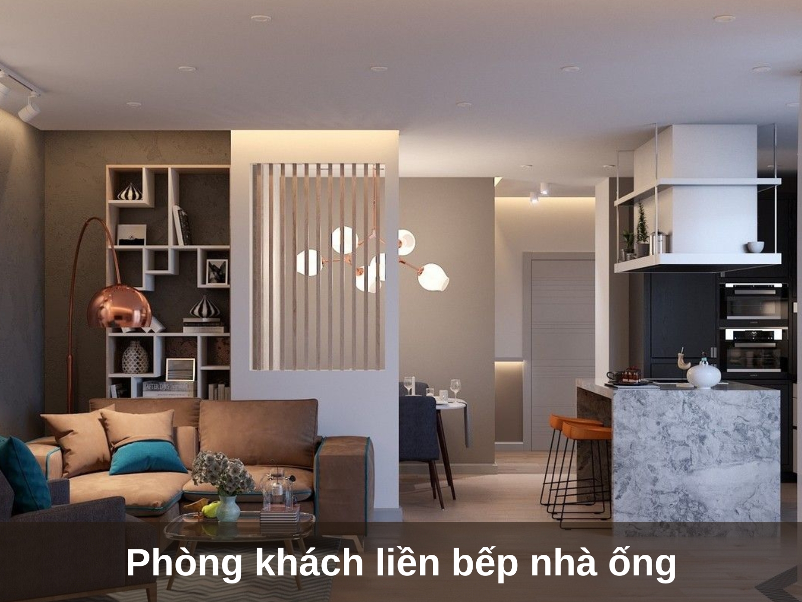 Co nen xay phong khach lien bep nha ong hay khong