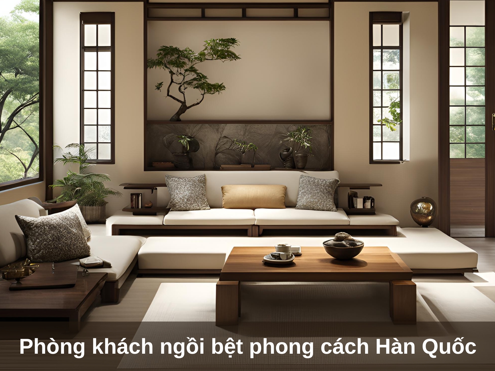 Phong khach ngoi bet phong cach Han Quoc