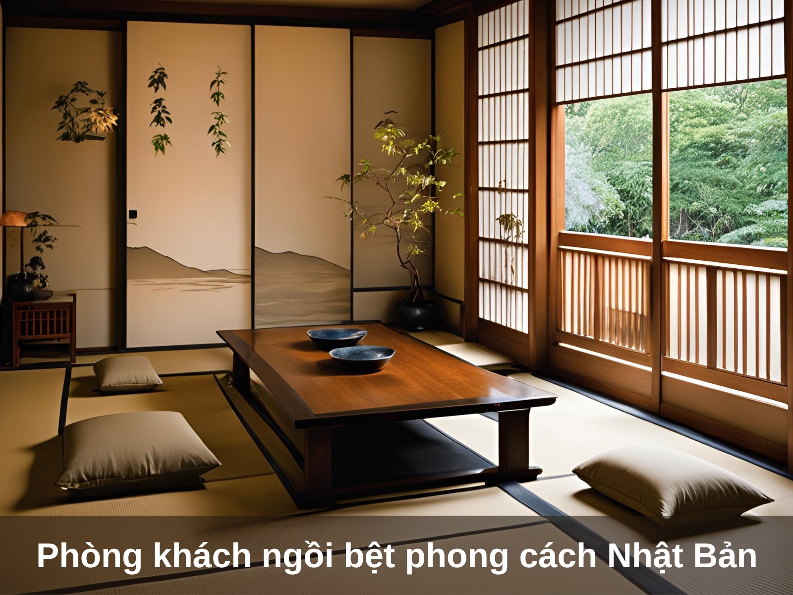 Phong khach ngoi bet phong cach Nhat Ban