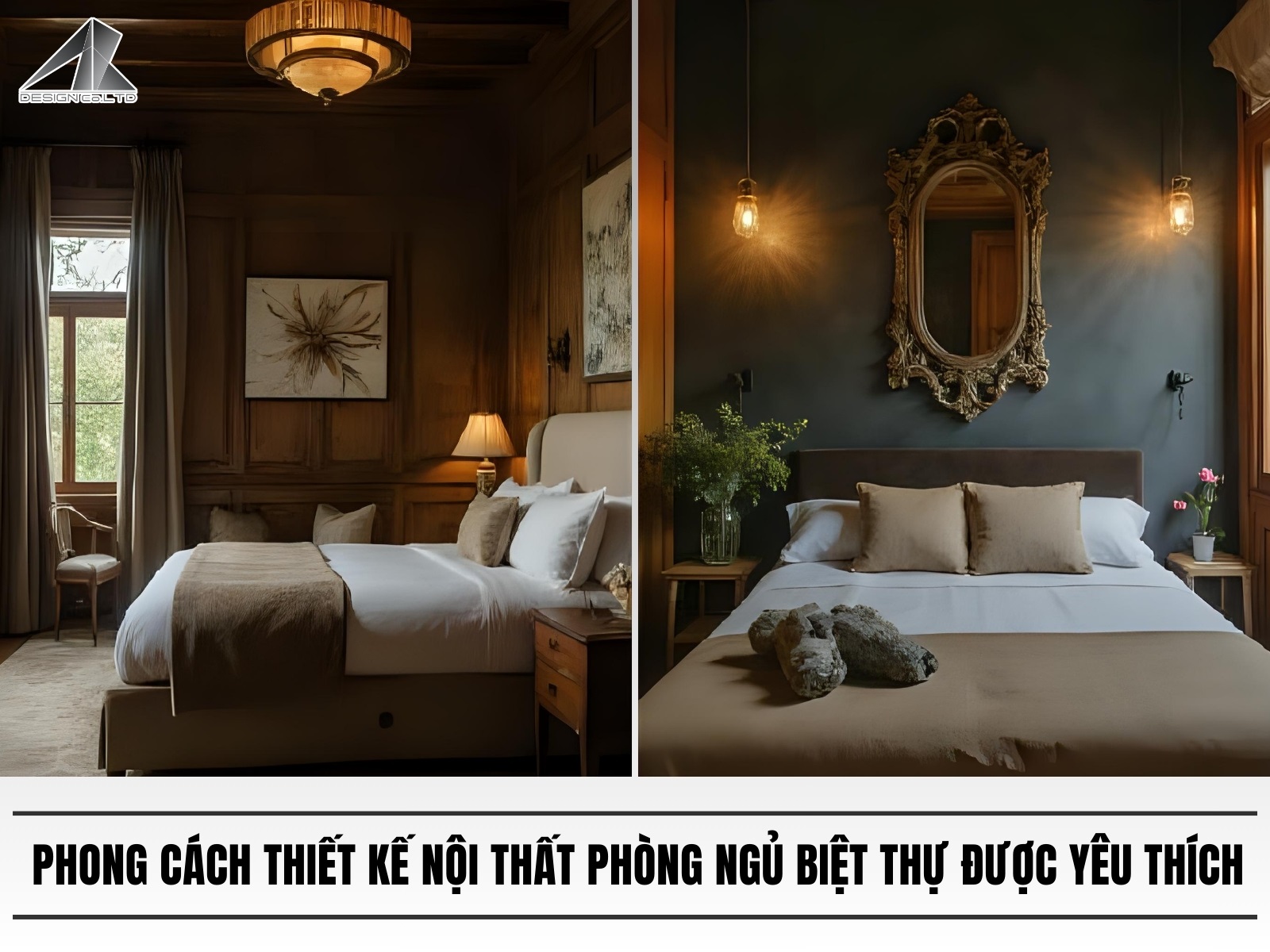 Phong cach thiet ke noi that phong ngu biet thu duoc yeu thich