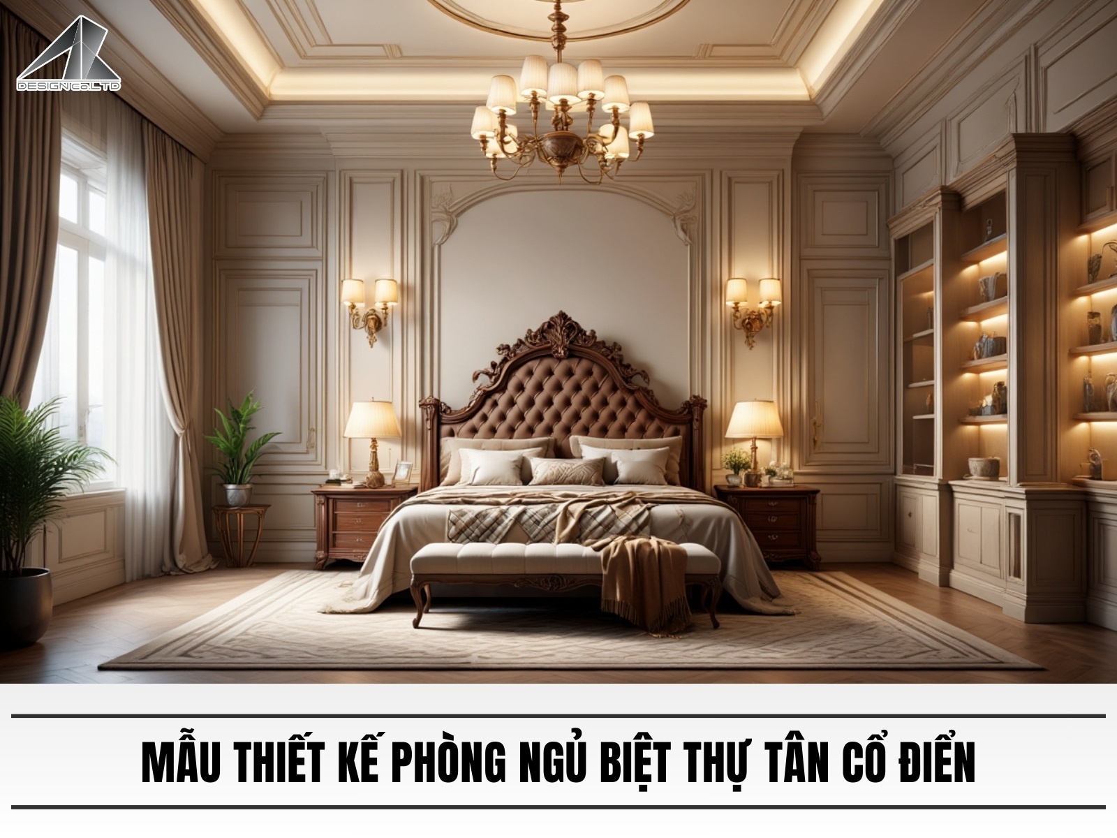 Mau thiet ke phong ngu biet thu tan co dien