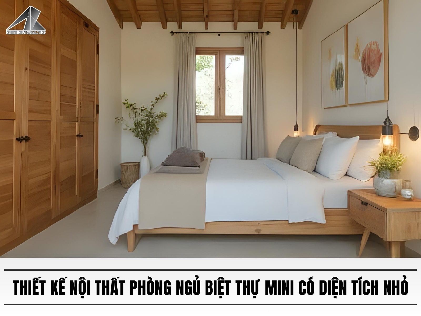 Thiet ke noi that phong ngu biet thu tone trang xam