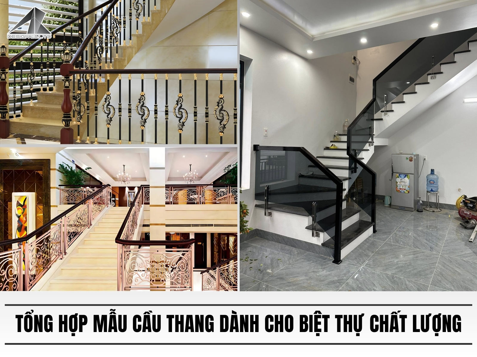 Tong hop 10 mau cau thang danh cho biet thu dep chat luong