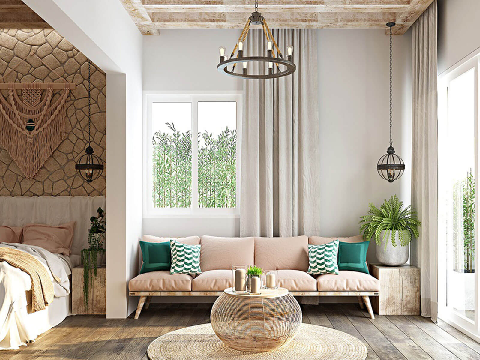 Phong cach Rustic dien hinh