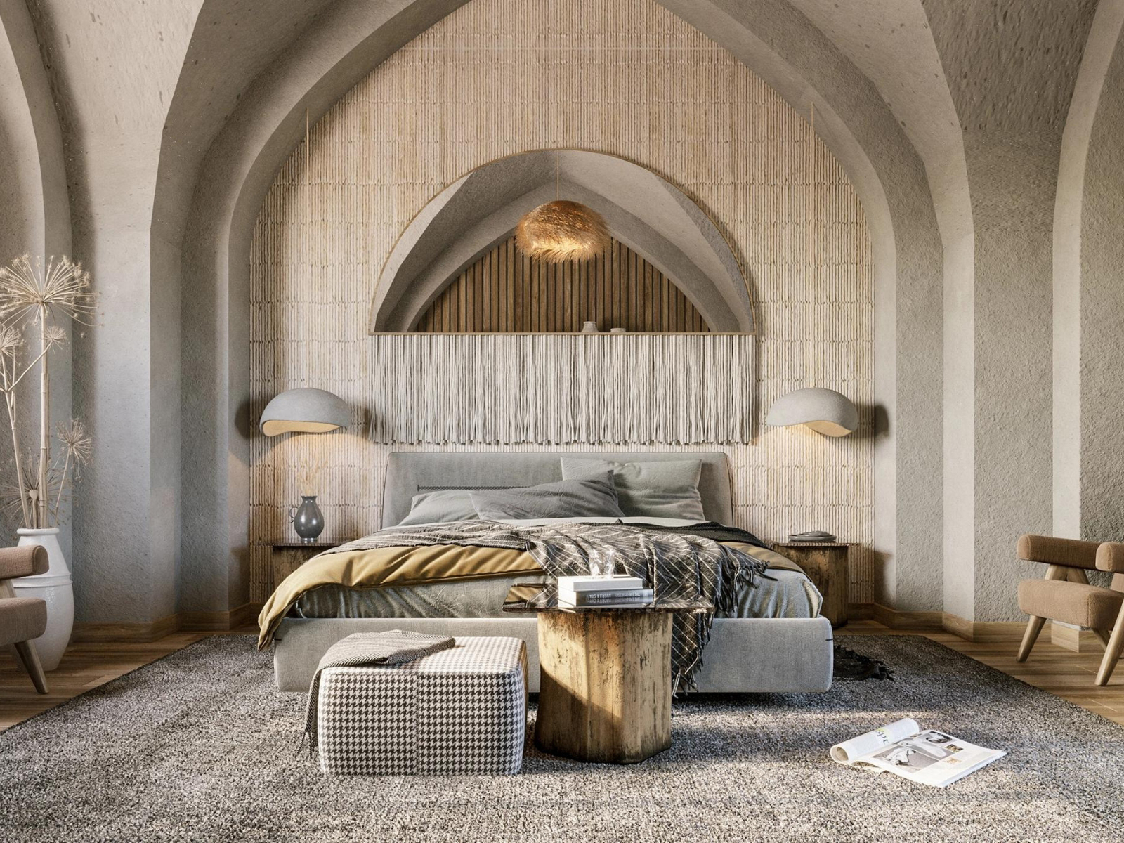 goi y decor phong ngu vintage dep trang nha