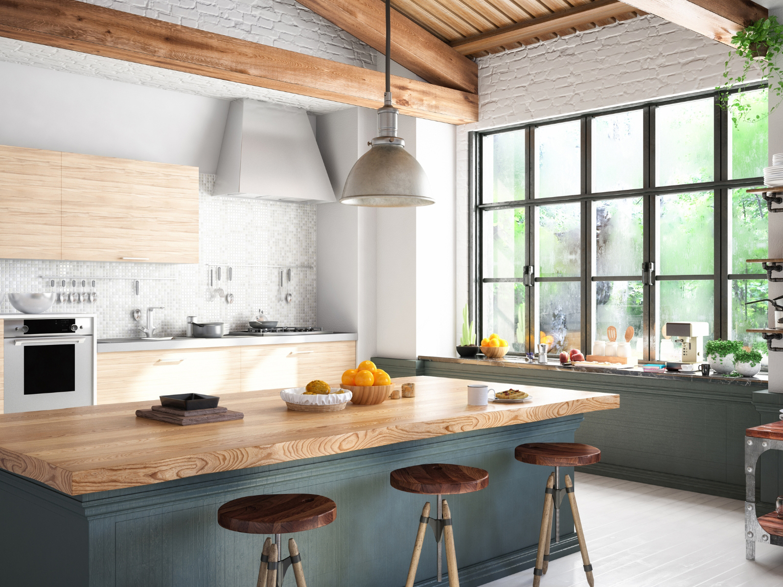 thiet ke phong bep co ban dao