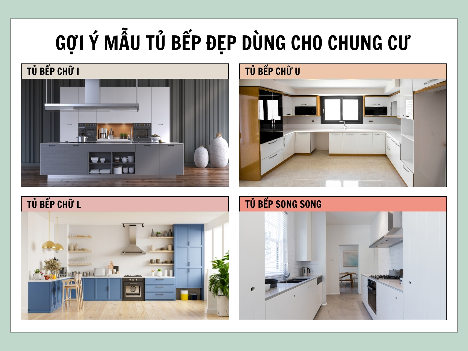 goi y mau tu bep dep