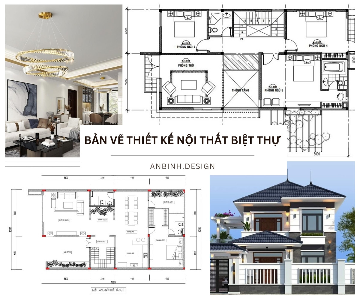 199+ bản vẽ thiết kế nội thất biệt thự ĐẸP với mọi phong cách