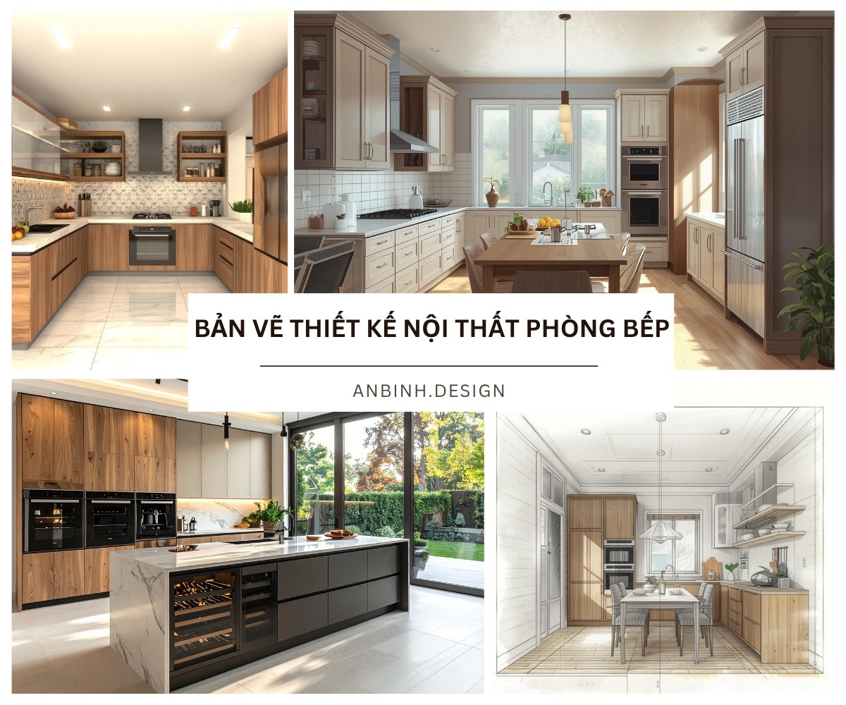 99+ bản vẽ thiết kế nội thất phòng bếp ĐẸP tiện nghi