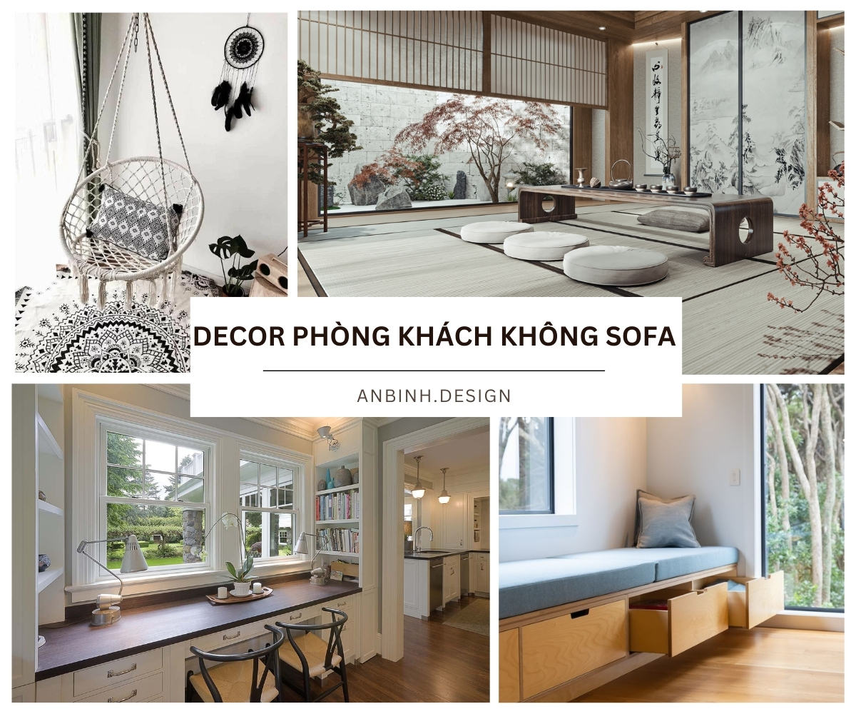 decor phong khach khong sofa