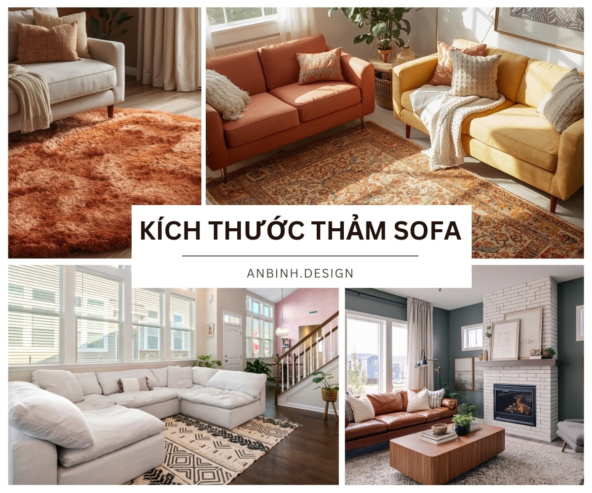 Cách chọn kích thước thảm sofa đẹp CHUẨN hài hòa