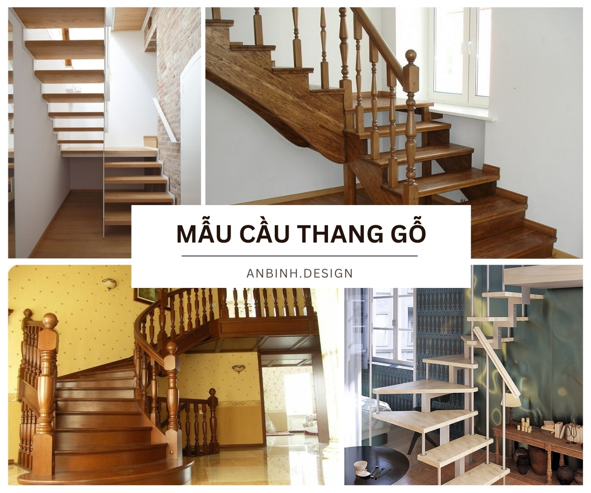 Mẫu cầu thang gỗ đẹp hiện nay