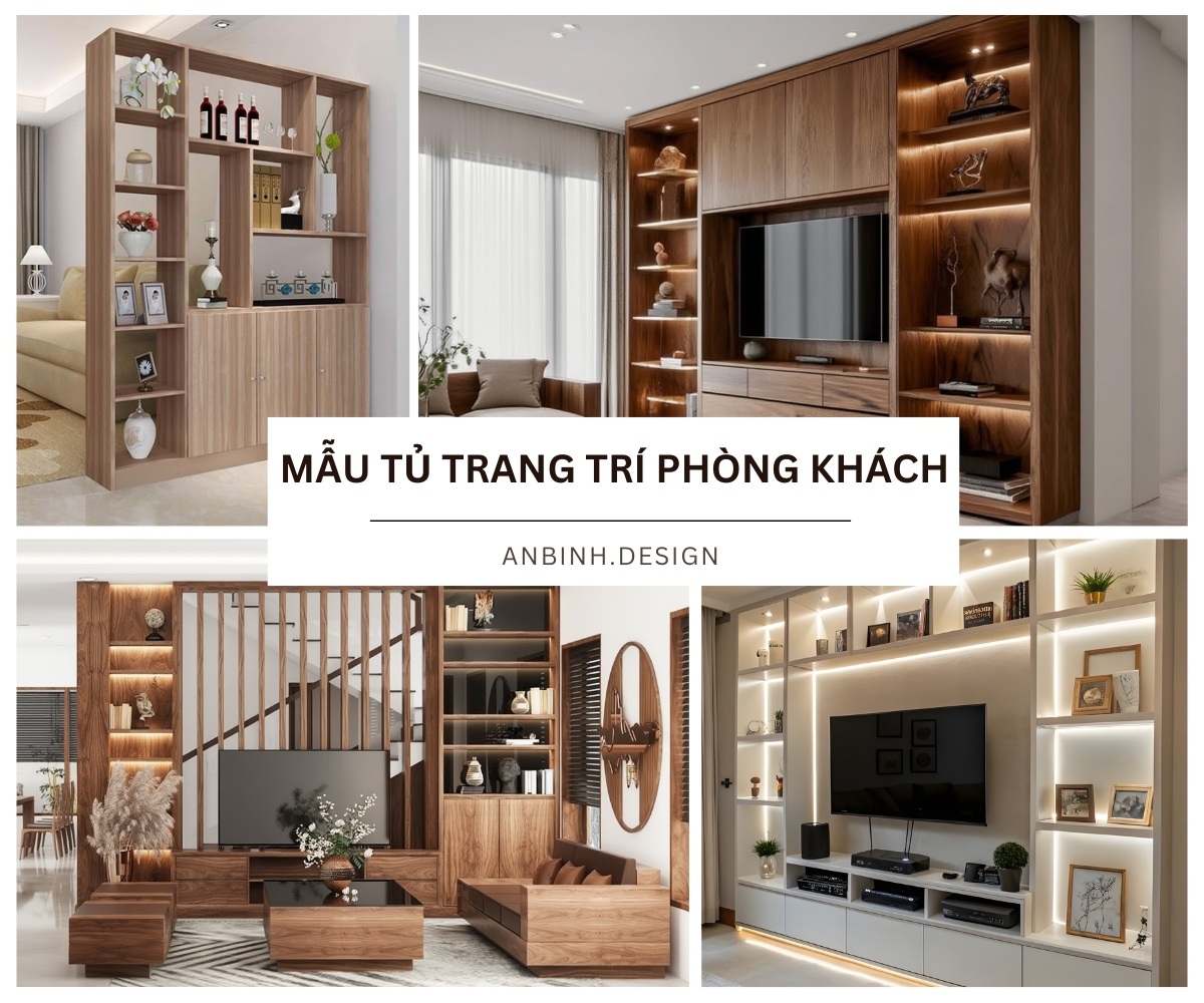 99+ mẫu tủ trang trí phòng khách đẹp SANG TRỌNG hot nhất