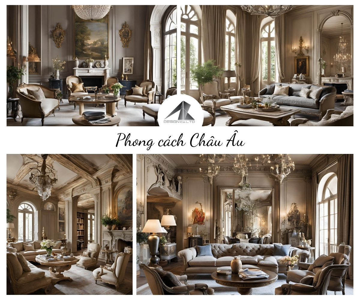 Phong cách thiết kế nội thất Châu Âu THỜI THƯỢNG, ĐẲNG CẤP