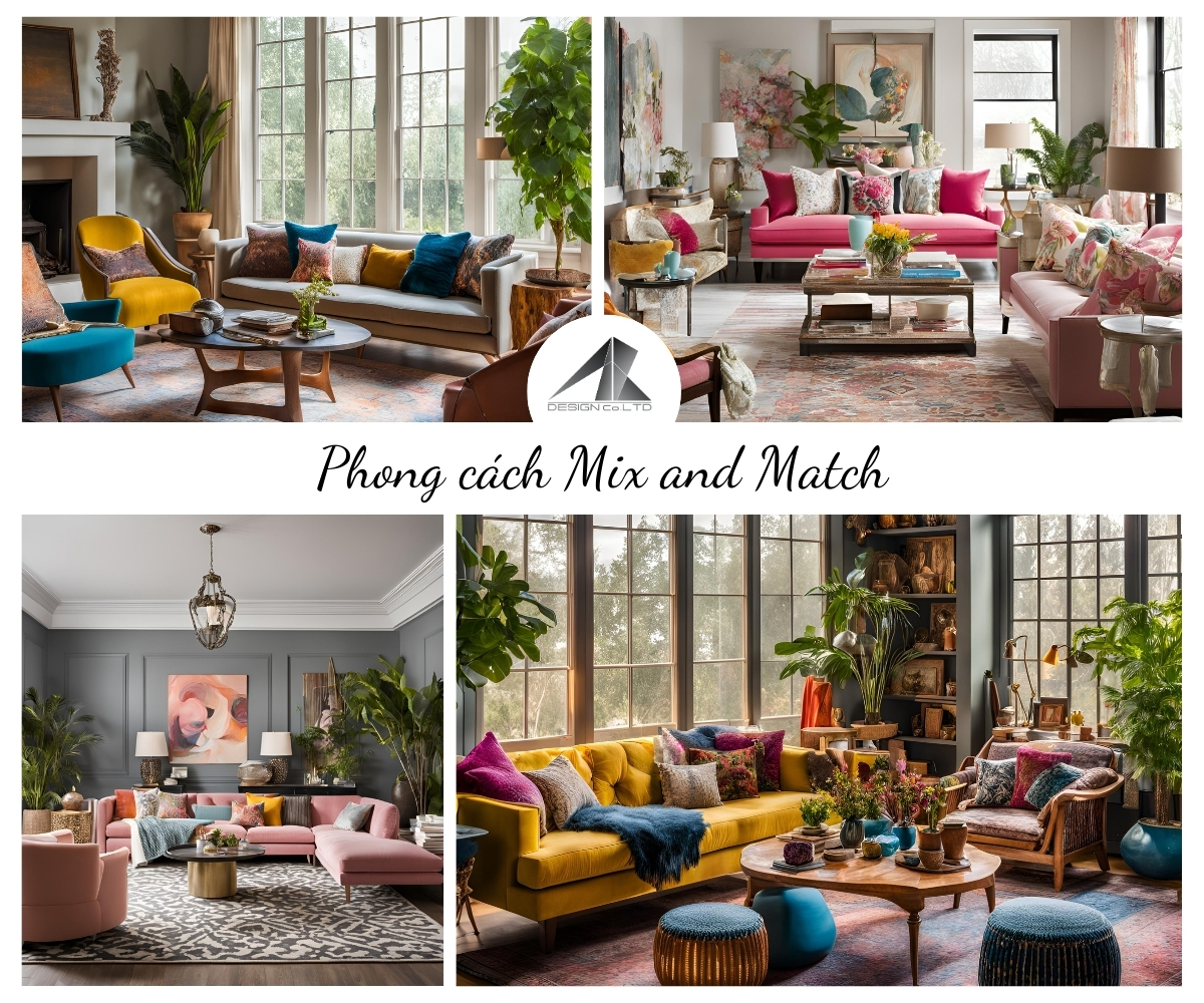 Phong cách Thiết Kế nội thất Mix and Match Ngẫu Hứng