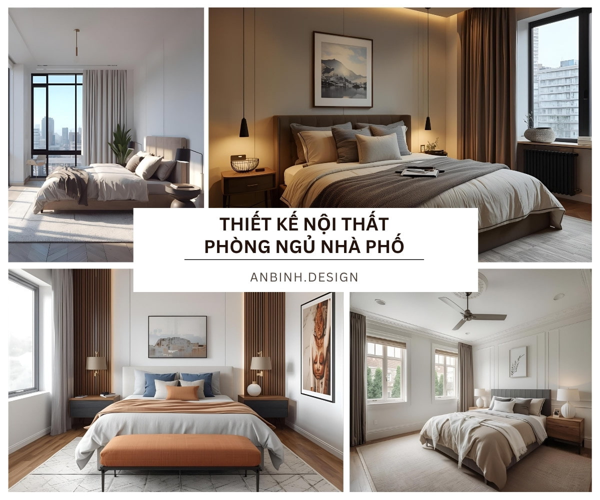 99+ mẫu thiết kế nội thất phòng ngủ nhà phố​ đẹp HIỆN ĐẠI
