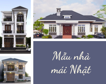 Mẫu nhà mái Nhật sang trọng hiện đại